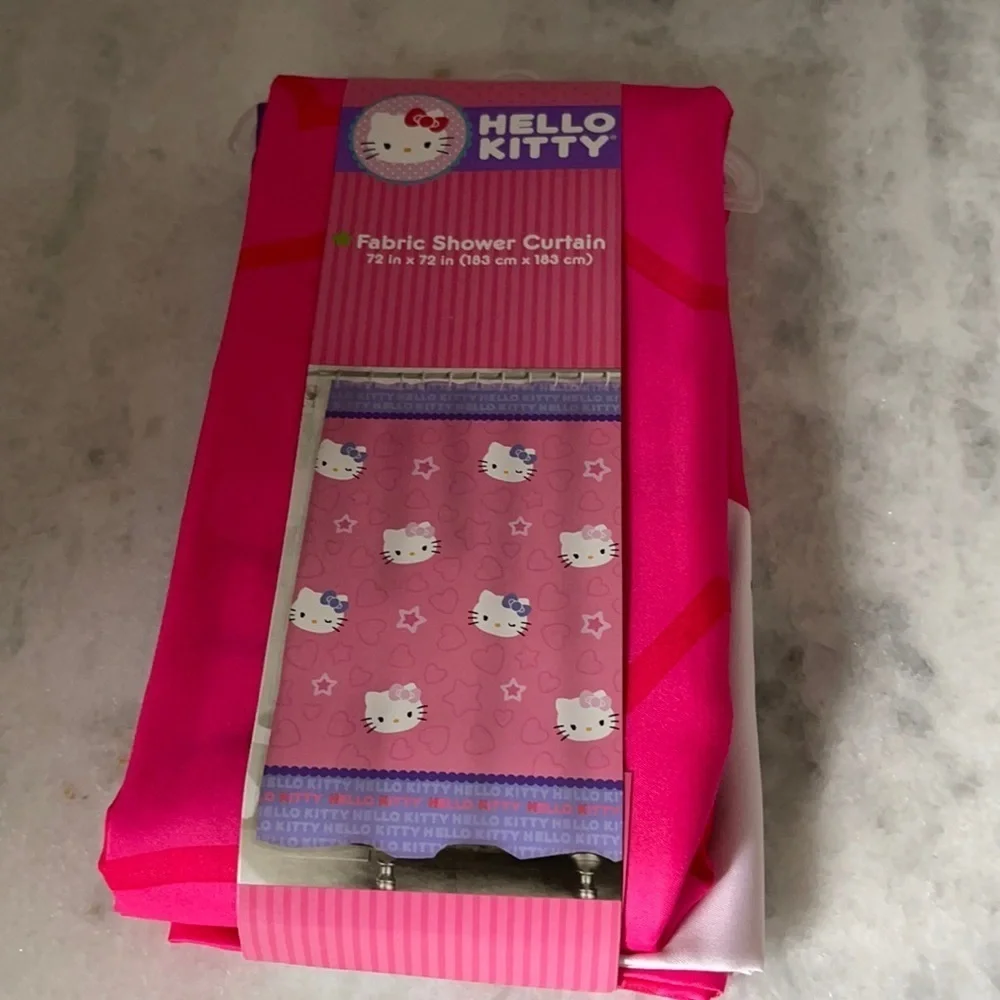 HELLO KITTY FABRIC SHOWER CURTAIN